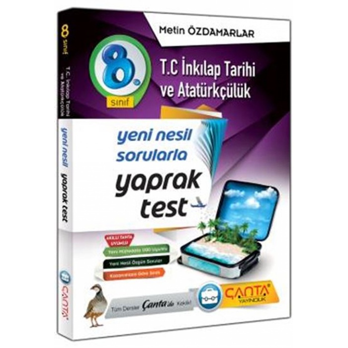 Çanta Yayınları 8.Sınıf Yaprak Test Tc.İnkılap Tarihi Ve Atatürkçülük