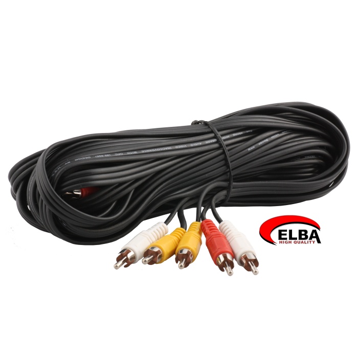 ELBA C0659 3RCA-3RCA Stereo 10mt Kablo