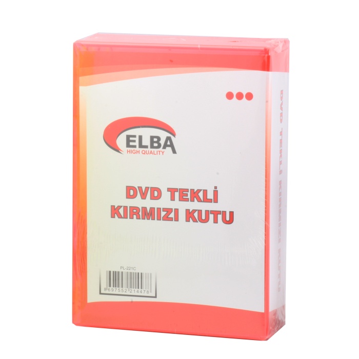 Elba PL-221C Tekli Kırmızı Renkli Standart Dvd Kutusu