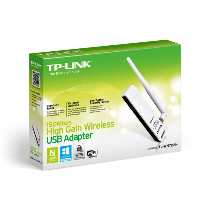 Tp-Link TL-WN722N 150 Mbps Antenli Kablosuz USB Adaptör