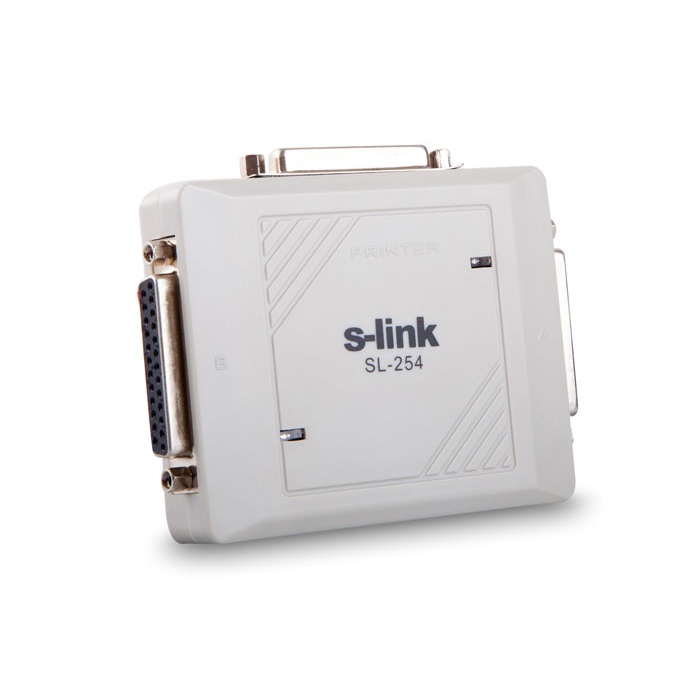 S-link SL-254 2 Port Otomatik Switch (Giriş 2 Adet Dişi DB25 Paralel Port)(Çıkış DB25 Paralel)