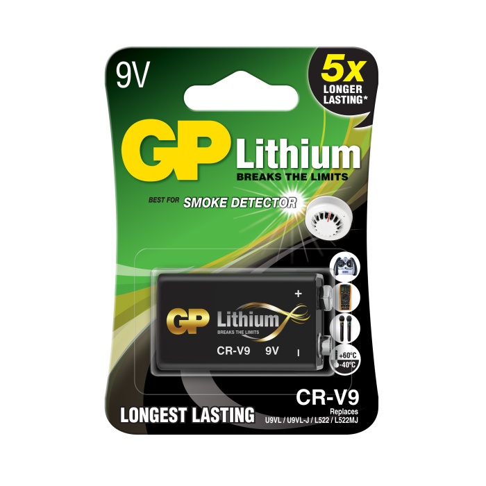 GP 9V Lithium Fotoğraf Makinası Pili Tekli Paket GPCRV9-2U1