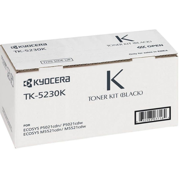 Kyocera TK-5230K Black Siyah Orjinal Fotokopi Toneri Ecosys M5521cdn-5521cdw P5021cdn-5021cdw 2.600