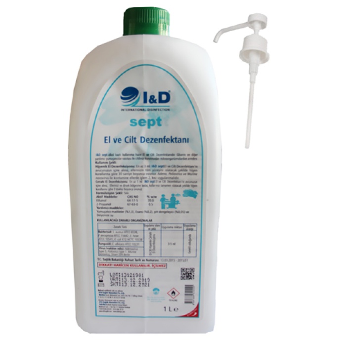 I&d Sept El Ve Cilt Dezenfektanı 1000 Ml (iadesiz)