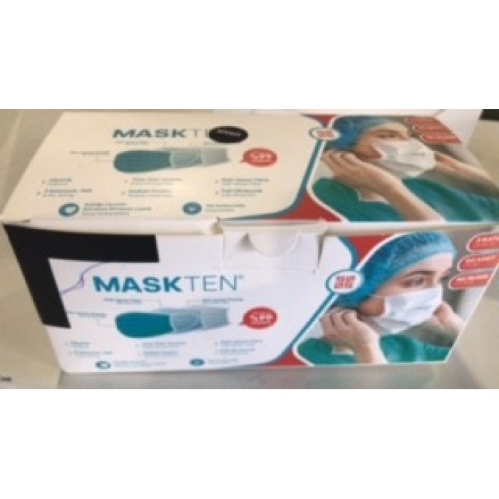 Maskten Siyah 50li Lastik Halkalı 3 Telli Meltblown Maske