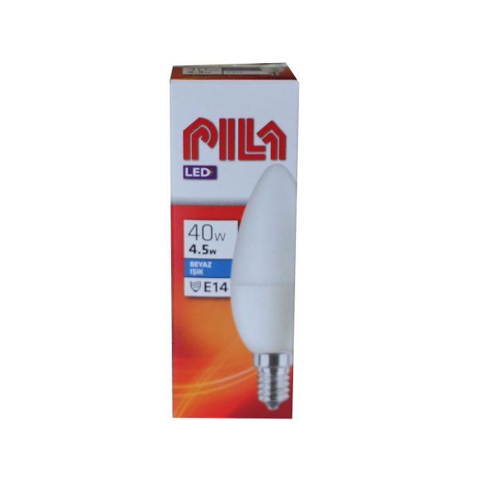 Ampul Pila Led 4.5w 40w Beyaz İnce Duy Ampul