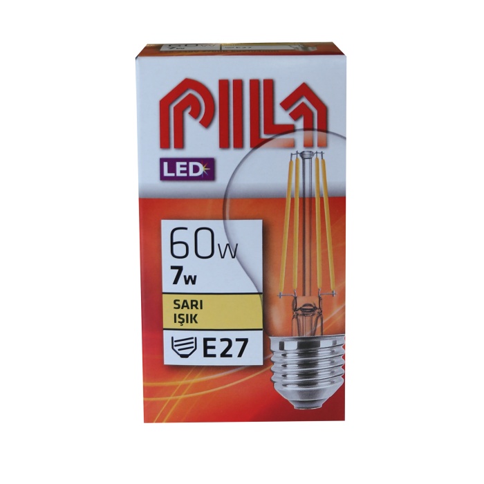 Ampul Pila Led Cla A60w 7w Sarı LEd Ampul E27