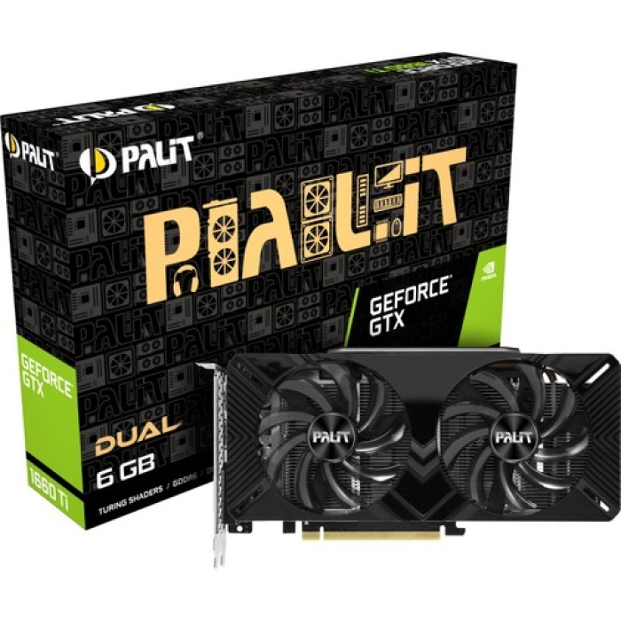 Palit Nvidia GeForce GTX1660Ti Dual 6GB 192Bit GDDR6 PCI-E 3.0 (NE6166T018J9-1160A) Ekran Kartı