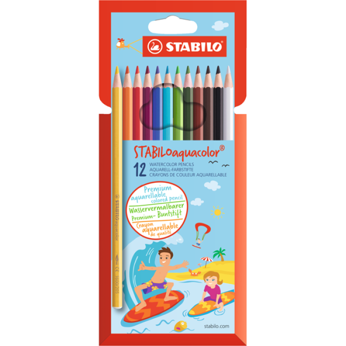 Stabilo Kuru Boya Aquacolor 12 Renk 1612-6