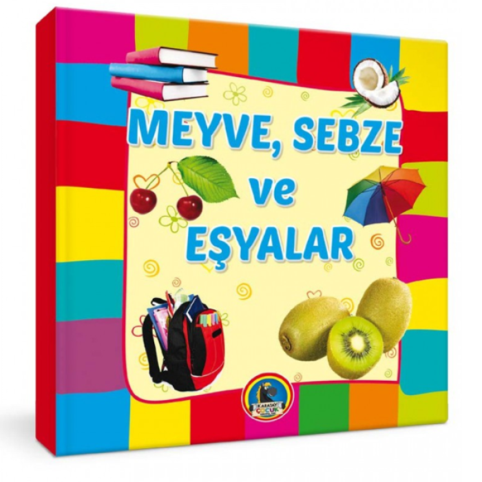 4E Kitap Meyve Sebze Ve Eşyalar Büyük Boy Karton Kapak Karatay Yayınevi