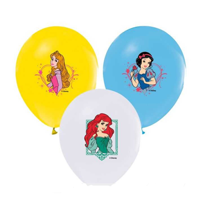 Balonevi Balon Prenses Baskılı Pastel Renk 4+1 100 LÜ 1930