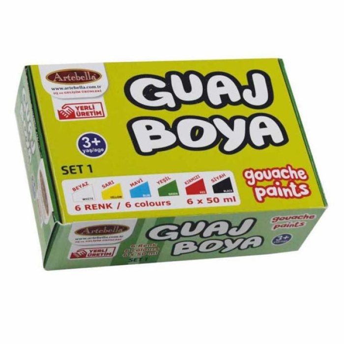 Artebella Guaj Boya 6 Lı 50 CC Set-01