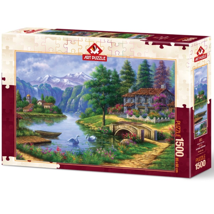 Art Puzzle 1500 Parça Göl Köy 5371