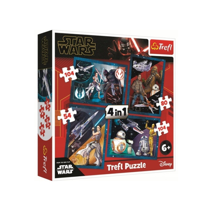 Trefl Puzzle Feel The Force / Lucasfilm Star Wars Episod 4 In 1 34326