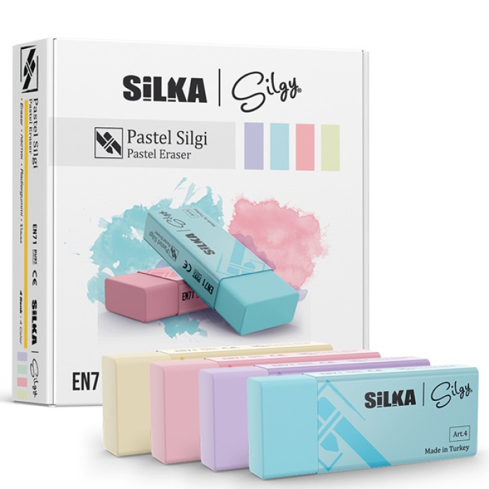 Silka Silgi Pastel 4 Renk 30 Lu Art.45