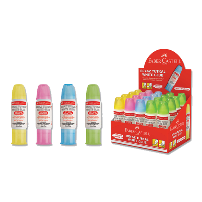 Faber-Castell Tutkal ( 20 Li Stand ) 28 ML Beyaz 5088 1799 20