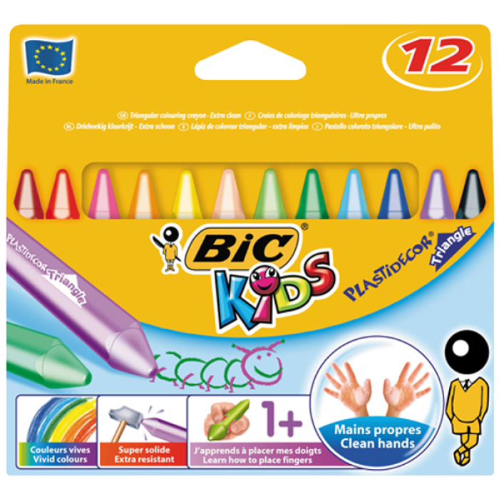 Bic Pastel Boya Plastidecor Karton Kutu Üçgen 12 Lİ 829773