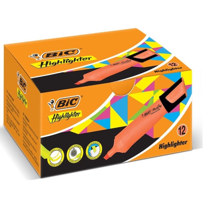 Bic Fosforlu Kalem Markıng Flat Highlıghter 12 Lİ Turuncu 968585