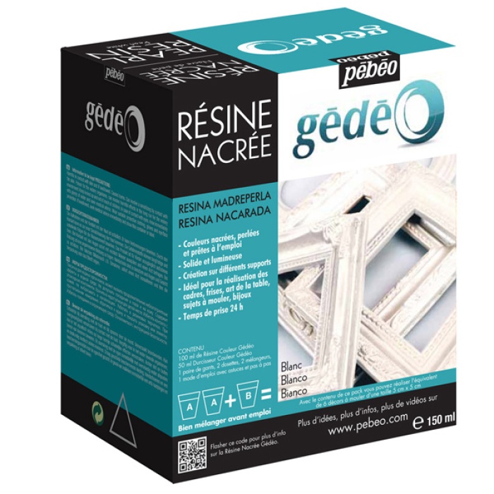 Pebeo Kit Gedeo Beyaz Sedef Reçine 150 ML 766154