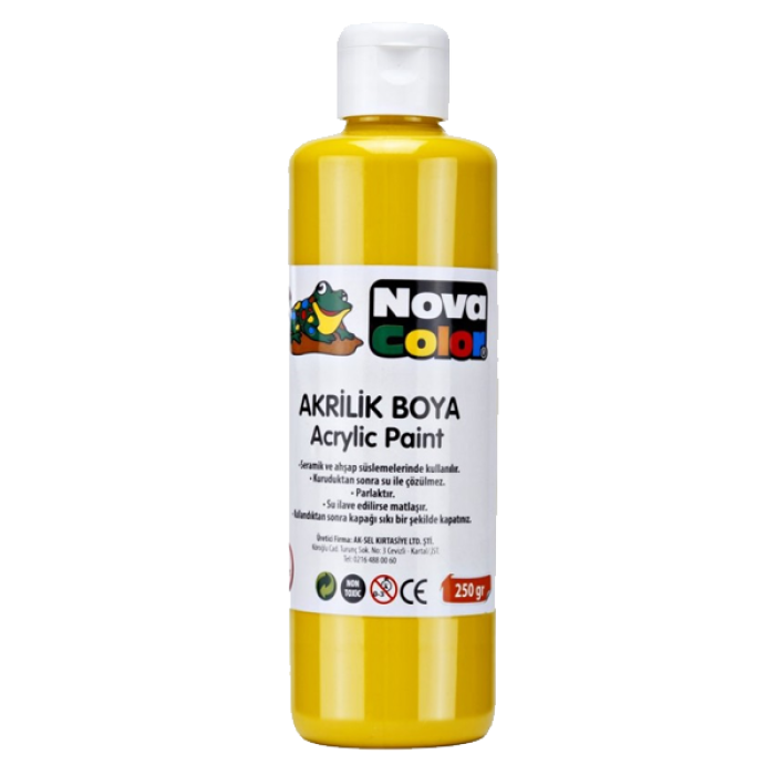 Nova Color Akrilik Boya 250 GR Sarı NC-430