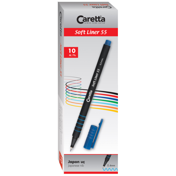 Caretta Softliner Keçeli Kalem 0.4 MM Pembe 10 LU 55/09