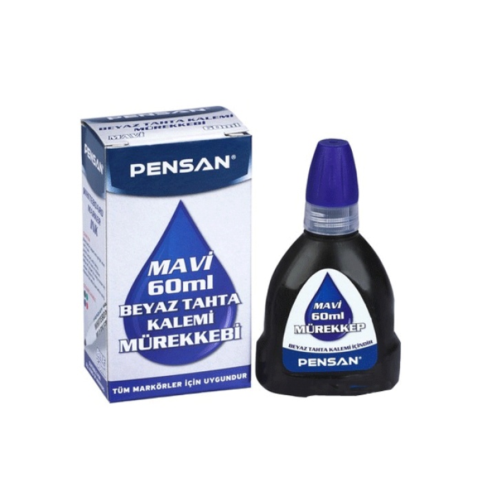 Pensan Tahta Kalem Mürekkebi 60 ML Mavi 4004