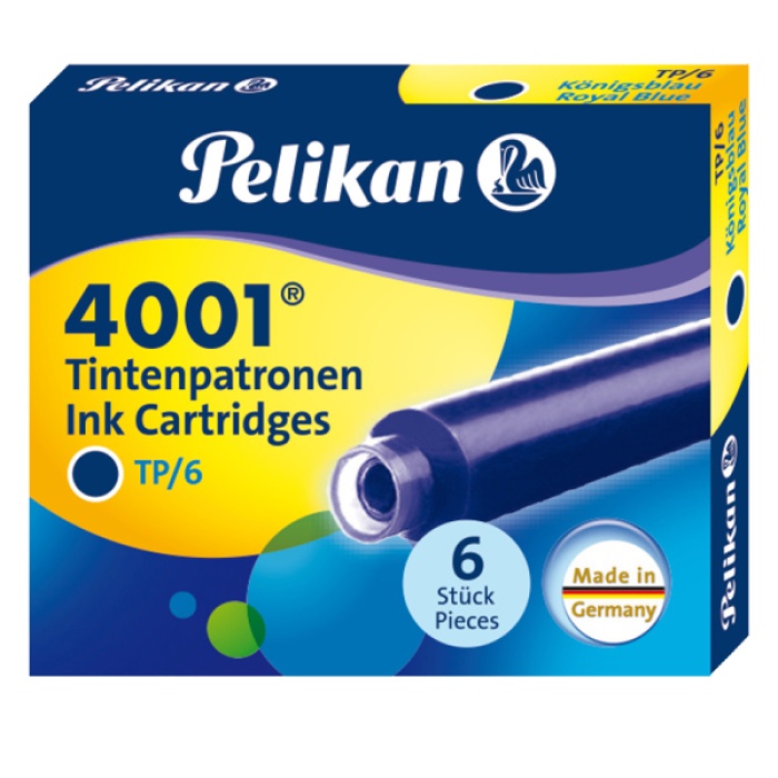 Pelikan Dolma Kalem Kartuşu Küçük Royal Mavi 4001 6lı