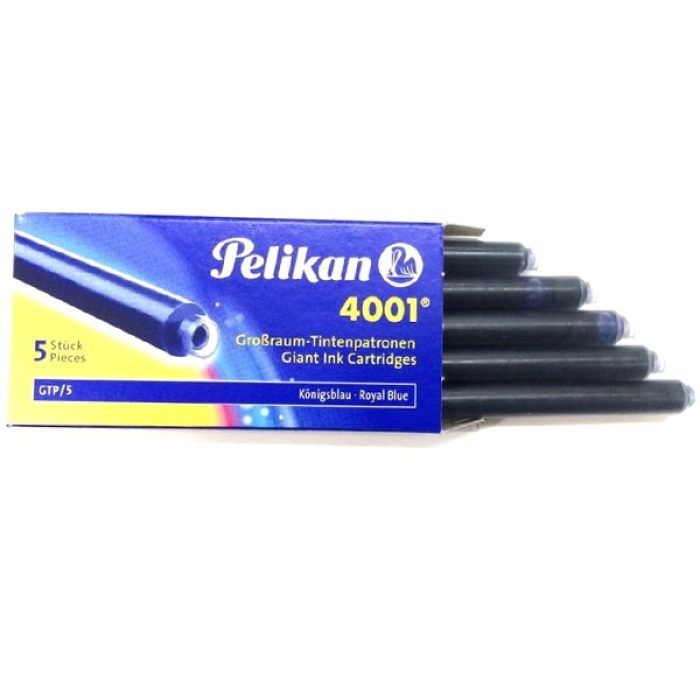 Pelikan Dolma Kalem Kartuşu Uzun Royal Mavi 4001 5 li