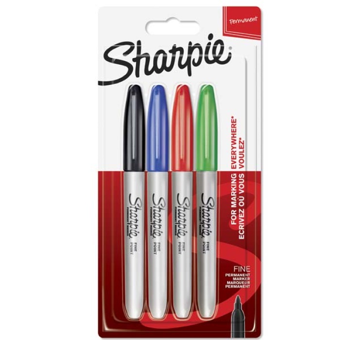 Sharpie Markör Permanent Fine 4 LÜ Standart Renk 1985858