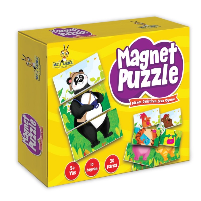 Yükselen Zeka 2+ Yaş Magnet Puzzle Dikkat Geliştiren Zeka Oyunu