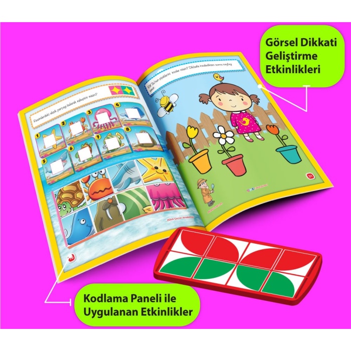 Yükselen Zeka 3-6 Yaş Kodlama ve Dikkat Geliştirme Seti (3 Kitap Set)