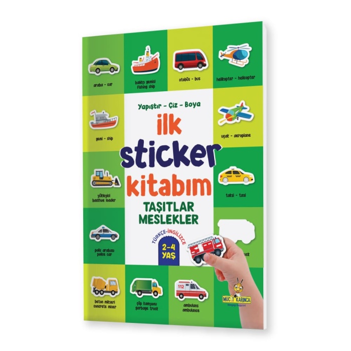 Yükselen Zeka İlk Sticker Kitabım 2-4 Yaş / Yapıştır-Çiz-Boya