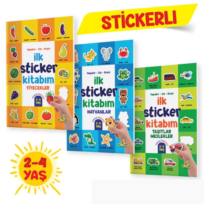 Yükselen Zeka İlk Sticker Kitabım 2-4 Yaş / Yapıştır-Çiz-Boya