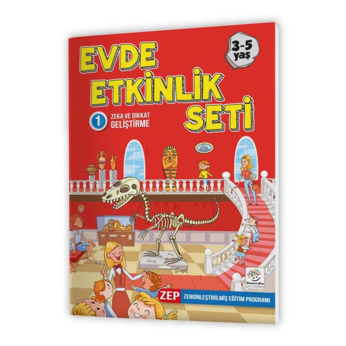 Yükselen Zeka 3-5 Yaş Evde Etkinlik Seti (Çizgi Çalışmaları, Sayılar,