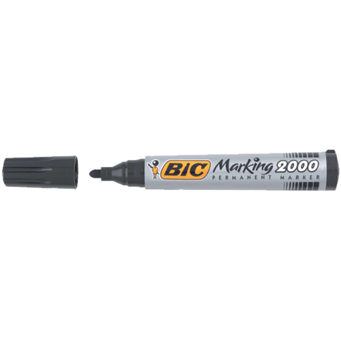 Bic Markör Permanent 1.7 MM Yuvarlak Uçlu Siyah 2000 09