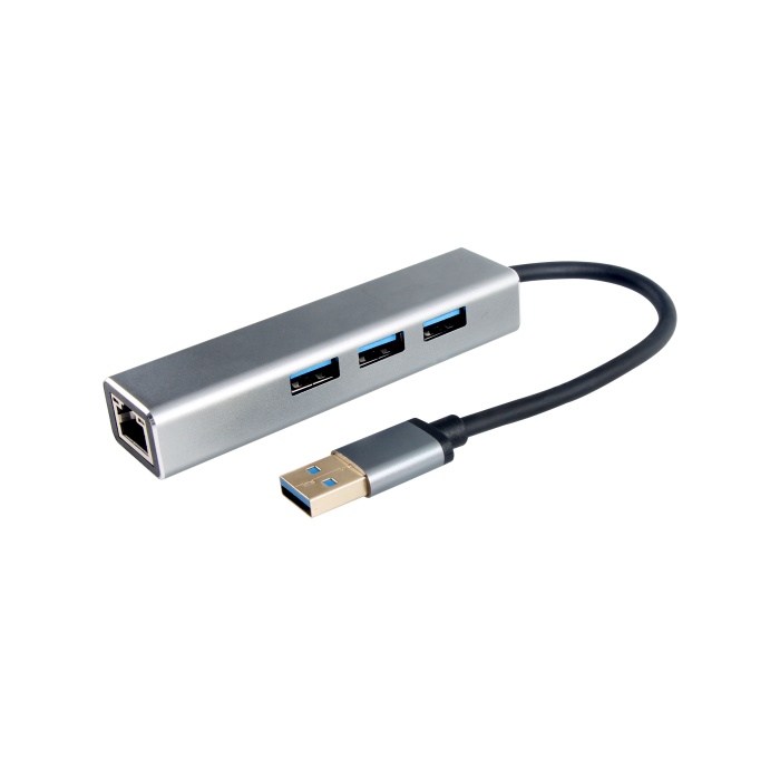 Vcom DH312A Usb 3.0 To USB3.0-3+RJ45 Çoklayıcı