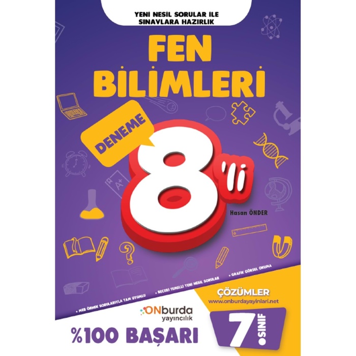 Onburda Yayınları 7.Sınıf Fen Bilimleri  8 Deneme