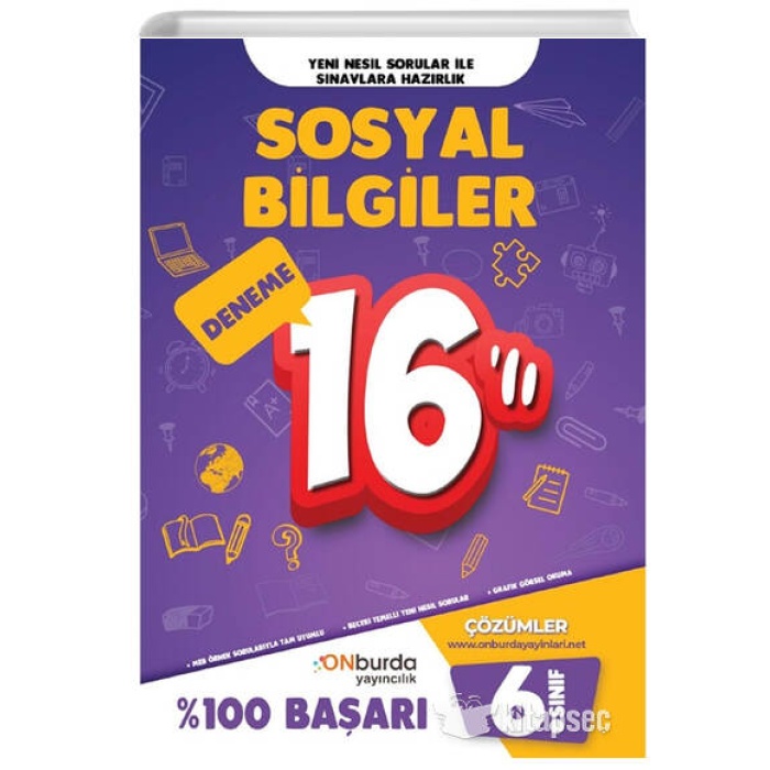 Onburda Yayınları 5.Sınıf Sosyal 16 Deneme