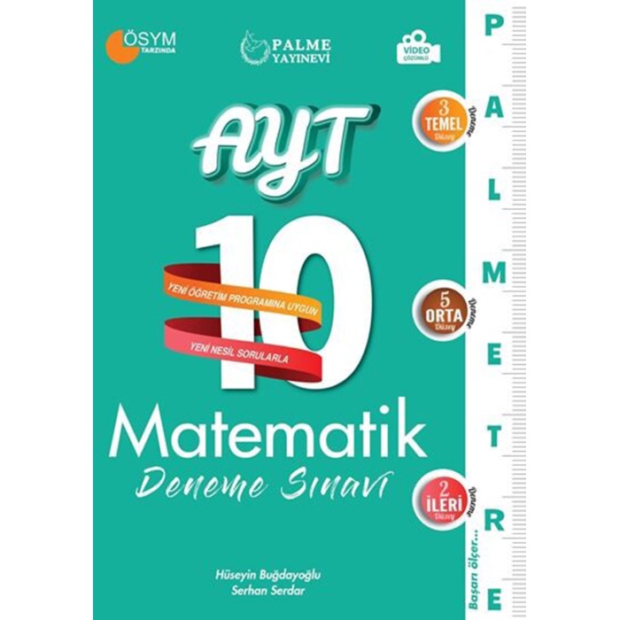 Palme Yayınları Ayt Matematik Palmetre Serisi 10 Deneme Sınavı