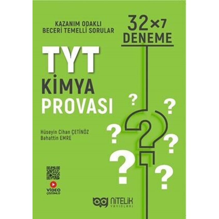 Nitelik Yayınları Yks Tyt Kimya Provası 32X7 Deneme