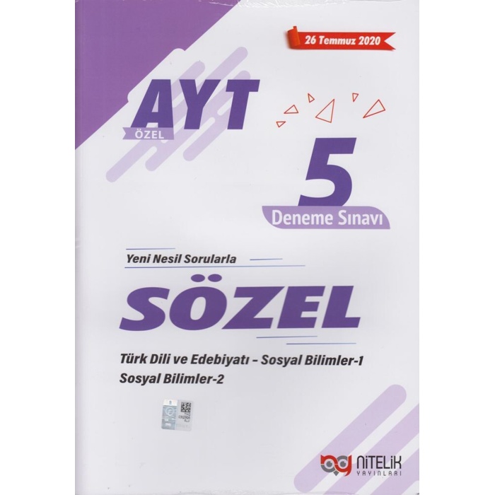 Nitelik Yayınları Yks Ayt Sözel 5 Deneme Sınavı *Özel*