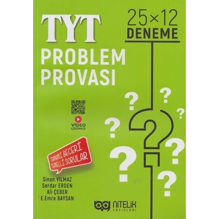 Nitelik Yayınları Tyt Problem Provası 25 X 12 Deneme