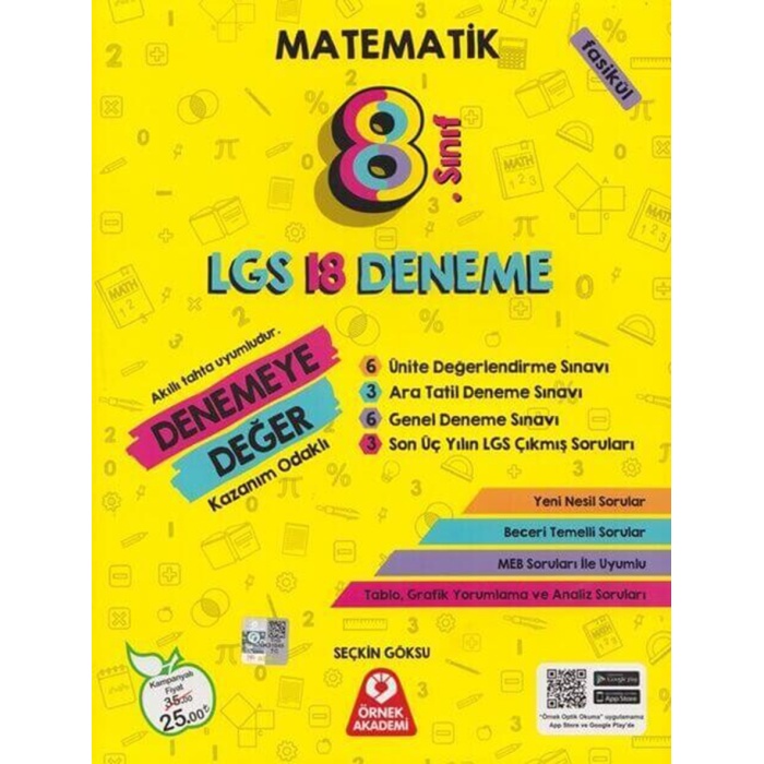 Örnek Akademi Denemeye Değer Matematik LGS 18 Deneme