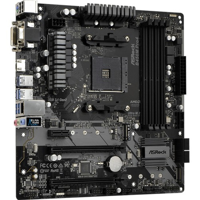 Asrock B450M-Hdv R4.0 Socket Am4, Ddr4 3200Mhz+ (O Anakart