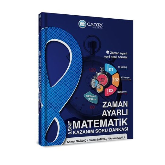 Çanta Yayınları 8.Sınıf Matematik Zaman Ayarlı Kazanım Soru Bankası 2022