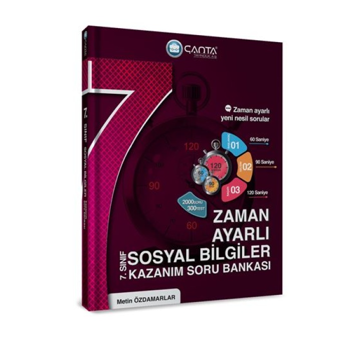 Çanta Yayınları 7.Sınıf Sosyal Bilgiler Zaman Ayarlı Kazanım Soru Bankası 2022