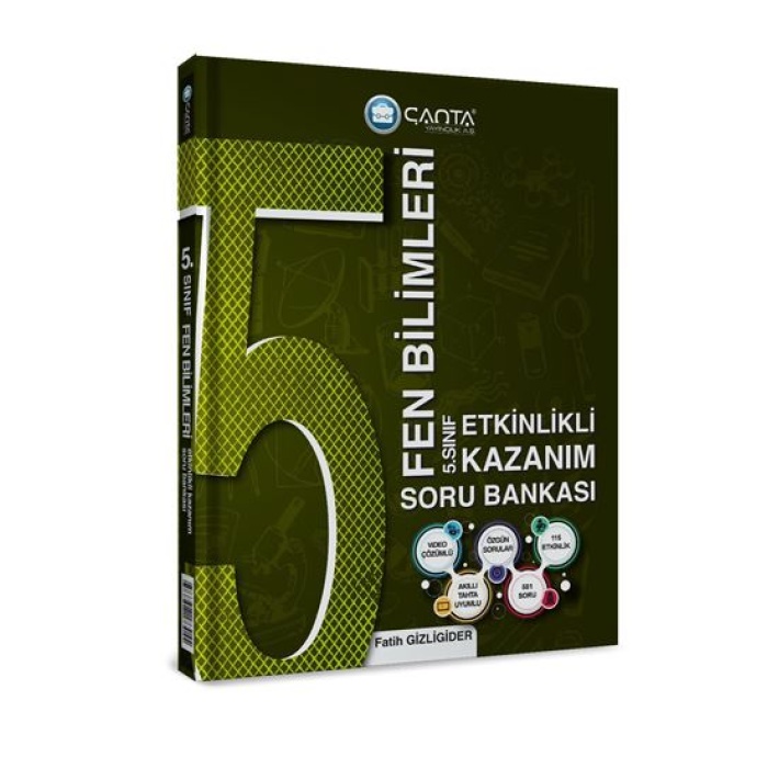 Çanta Yayınları 5.Sınıf Fen Bilimleri Etkinlikli Kazanım Soru Bankası 2022