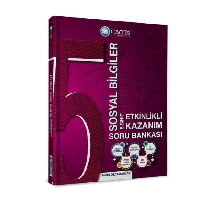 Çanta Yayınları 5.Sınıf Sosyal Bilgiler Etkinlikli Kazanım Soru Bankası 2022