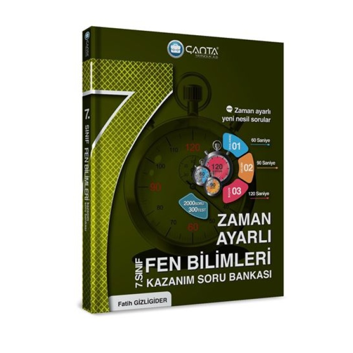 Çanta Yayınları 7.Sınıf Fen Bilimleri Zaman Ayarlı Kazanım Soru Bankası 2022