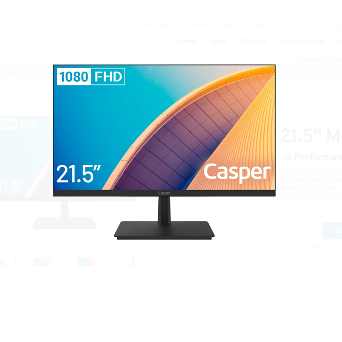 Casper 21.5 Nirvana M.C215F 75 Hz 7 ms (HDMI + VGA) FHD LED Çerçevesiz Multimedya Monitör